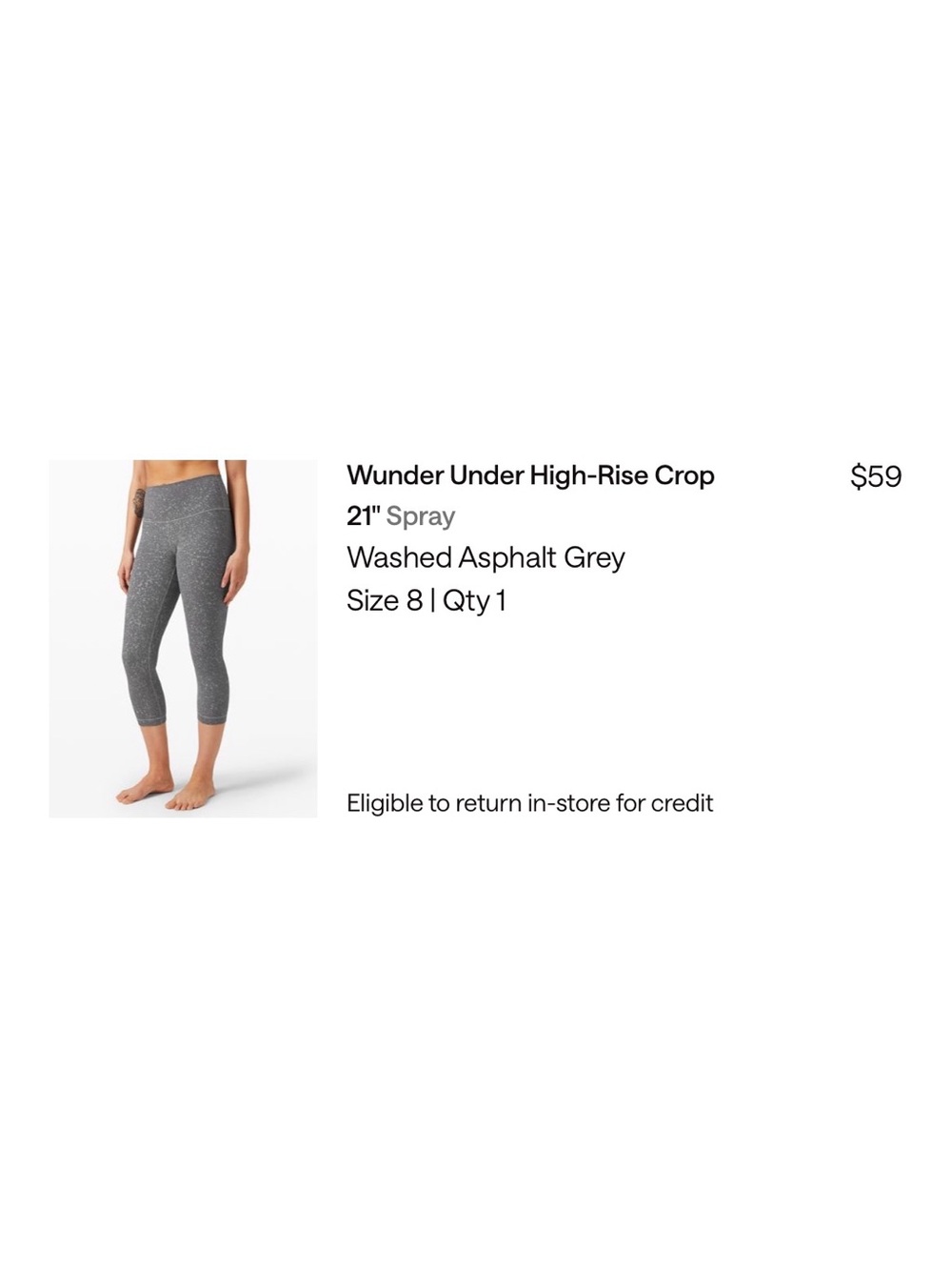 RARE Lululemon Wunder Under High Rise 21” Crop Spray Pattern